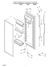 05 - Refrigerator Door parts for Kitchenaid Refrigerator KSRS22QGBT01 from AppliancePartsPros.com