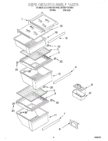 03 - Refrigerator Shelf parts for Whirlpool Refrigerator 8ED25PQXFW02 from AppliancePartsPros.com