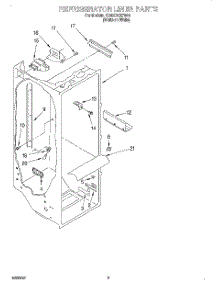 02 - Refrigerator Liner parts for Whirlpool Refrigerator GD22DKXFW01 from AppliancePartsPros.com