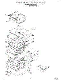 03 - Refrigerator Shelf parts for Whirlpool Refrigerator GD22DKXFW01 from AppliancePartsPros.com