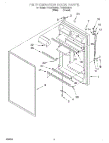 04 - Refrigerator Door parts for Estate Refrigerator TT18AKXGW01 from AppliancePartsPros.com