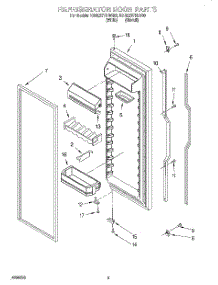 06 - Refrigerator Door parts for Kitchenaid Refrigerator KSRE27FHBT00 from AppliancePartsPros.com