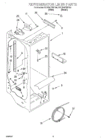 02 - Refrigerator Liner parts for Kitchenaid Refrigerator KSRE25FHWH00 from AppliancePartsPros.com