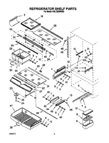06 - Refrigerator Shelf parts for Kitchenaid Refrigerator KBLC36MHS00 from AppliancePartsPros.com