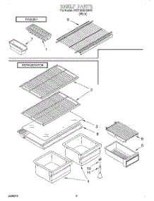 05 - Shelf parts for Whirlpool Refrigerator 4VET18GKGW00 from AppliancePartsPros.com