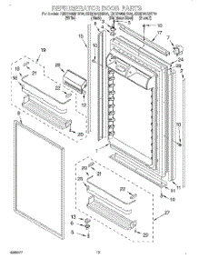 08 - Refrigerator Door parts for Kitchenaid Refrigerator KBRP36MHB00 from AppliancePartsPros.com
