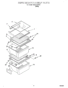 03 - Refrigerator Shelf parts for Estate Refrigerator TS25AFXHW00 from AppliancePartsPros.com