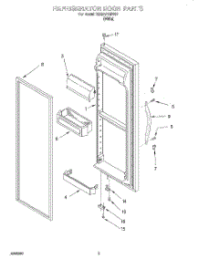 07 - Refrigerator Door parts for Estate Refrigerator TS25AFXHW00 from AppliancePartsPros.com