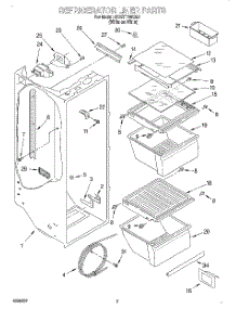 02 - Refrigerator Liner parts for Whirlpool Refrigerator 3XART705G00 from AppliancePartsPros.com