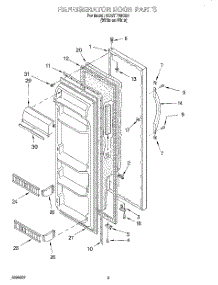05 - Refrigerator Door parts for Whirlpool Refrigerator 3XART705G00 from AppliancePartsPros.com
