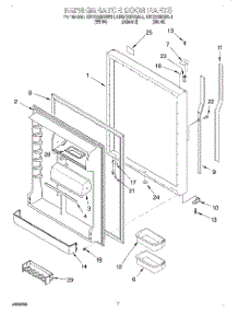 05 - Refrigerator Door parts for Kitchenaid Refrigerator KBRS22KGAL1 from AppliancePartsPros.com