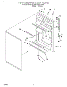04 - Refrigerator Door parts for Roper Refrigerator RT18HDXHW00 from AppliancePartsPros.com