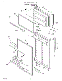 02 - Door parts for Whirlpool Refrigerator ET18HPXHW00 from AppliancePartsPros.com