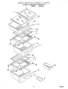 03 - Refrigerator Shelf parts for Whirlpool Refrigerator ED22PQXFN01 from AppliancePartsPros.com