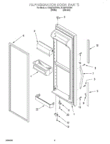 07 - Refrigerator Door parts for Whirlpool Refrigerator ED22PQXFN01 from AppliancePartsPros.com