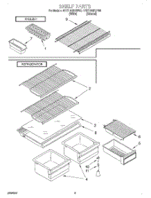 05 - Shelf parts for Whirlpool Refrigerator 4VET16GKGN00 from AppliancePartsPros.com