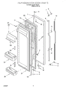 05 - Refrigerator Door parts for Whirlpool Refrigerator 3XART720F01 from AppliancePartsPros.com