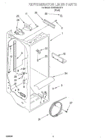 02 - Refrigerator Liner parts for Whirlpool Refrigerator 3XARG488GF01 from AppliancePartsPros.com