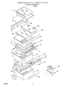 04 - Refrigerator Shelf parts for Whirlpool Refrigerator 3XARG488GF01 from AppliancePartsPros.com