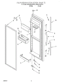 06 - Refrigerator Door parts for Whirlpool Refrigerator 6ED25DQXFW01 from AppliancePartsPros.com