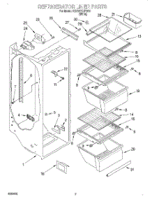 02 - Refrigerator Liner parts for Whirlpool Refrigerator 6ED20TKXFW01 from AppliancePartsPros.com