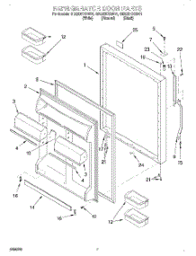 05 - Refrigerator Door parts for Whirlpool Refrigerator GB22DKXGB01 from AppliancePartsPros.com