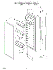 06 - Refrigerator Door parts for Kitchenaid Refrigerator KSRS27FGWH02 from AppliancePartsPros.com