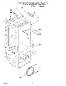 02 - Refrigerator Liner parts for Whirlpool Refrigerator 4ED25DQXFW01 from AppliancePartsPros.com