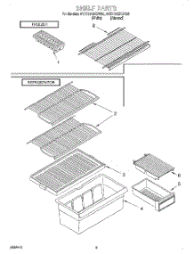 05 - Shelf parts for Whirlpool Refrigerator 8VET16GKGW00 from AppliancePartsPros.com