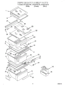 03 - Refrigerator Shelf parts for Whirlpool Refrigerator 3VED29DQFN01 from AppliancePartsPros.com