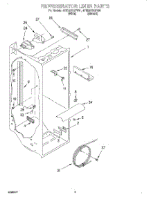 02 - Refrigerator Liner parts for Whirlpool Refrigerator 4YED27DQFN01 from AppliancePartsPros.com