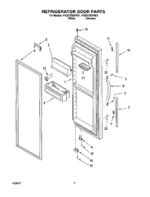 06 - Refrigerator Door parts for Whirlpool Refrigerator 4YED27DQFN01 from AppliancePartsPros.com
