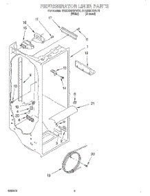 02 - Refrigerator Liner parts for Whirlpool Refrigerator 3VED23DQFN01 from AppliancePartsPros.com