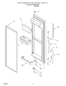 07 - Refrigerator Door parts for Whirlpool Refrigerator 4YED22PQFN01 from AppliancePartsPros.com