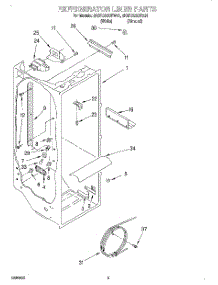 02 - Refrigerator Liner parts for Whirlpool Refrigerator 4KSRS22QFW01 from AppliancePartsPros.com
