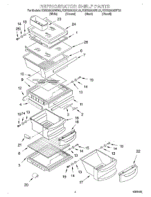 03 - Refrigerator Shelf parts for Kitchenaid Refrigerator KSRS25QGBT03 from AppliancePartsPros.com