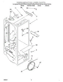 02 - Refrigerator Liner parts for Kitchenaid Refrigerator KSRB27FHWH02 from AppliancePartsPros.com