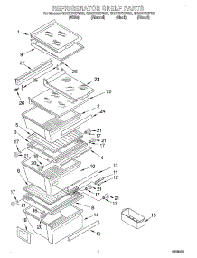 03 - Refrigerator Shelf parts for Whirlpool Refrigerator GD27DFXFT02 from AppliancePartsPros.com