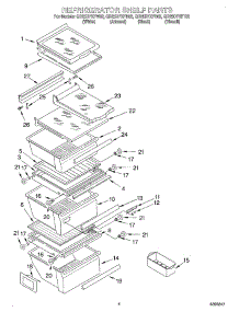 03 - Refrigerator Shelf parts for Whirlpool Refrigerator GD25DFXFN02 from AppliancePartsPros.com