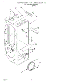 02 - Refrigerator Liner parts for Whirlpool Refrigerator 6ED27DQXFW01 from AppliancePartsPros.com