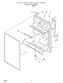 04 - Refrigerator Door parts for Roper Refrigerator RT18ECRHW00 from AppliancePartsPros.com