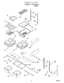 04 - Shelf parts for Whirlpool Refrigerator 1VET27DKXGW0 from AppliancePartsPros.com