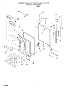 05 - Refrigerator Door parts for Whirlpool Refrigerator 1VET27DKXGW0 from AppliancePartsPros.com