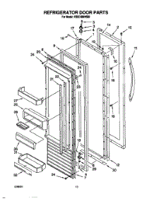 10 - Refrigerator Door parts for Kitchenaid Refrigerator KSSC48MHS00 from AppliancePartsPros.com