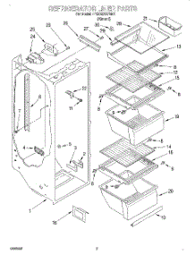 02 - Refrigerator Liner parts for Whirlpool Refrigerator 4YED20TKFN01 from AppliancePartsPros.com