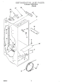 02 - Refrigerator Liner parts for Whirlpool Refrigerator 4YED27PQFN01 from AppliancePartsPros.com