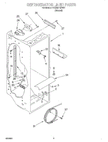 02 - Refrigerator Liner parts for Whirlpool Refrigerator 4YED25PQFN01 from AppliancePartsPros.com