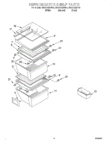03 - Refrigerator Shelf parts for Whirlpool Refrigerator ED22CQXFB01 from AppliancePartsPros.com