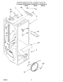 02 - Refrigerator Liner parts for Kitchenaid Refrigerator KSRS25FGBT02 from AppliancePartsPros.com