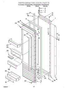 11 - Refrigerator Door parts for Kitchenaid Refrigerator KSSS36QHB00 from AppliancePartsPros.com